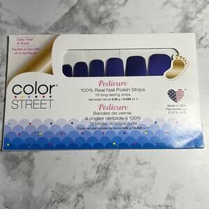 Color Street Evening Sky Pedicure Nail Strips NWT